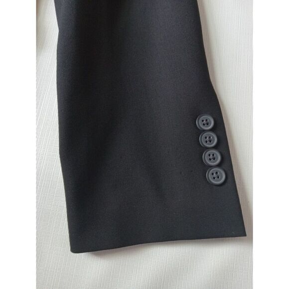 Egara Solid Black Skinny Fit Stretch Suit Jacket Blazer Men's Size 38 Regular - Picture 6 of 12